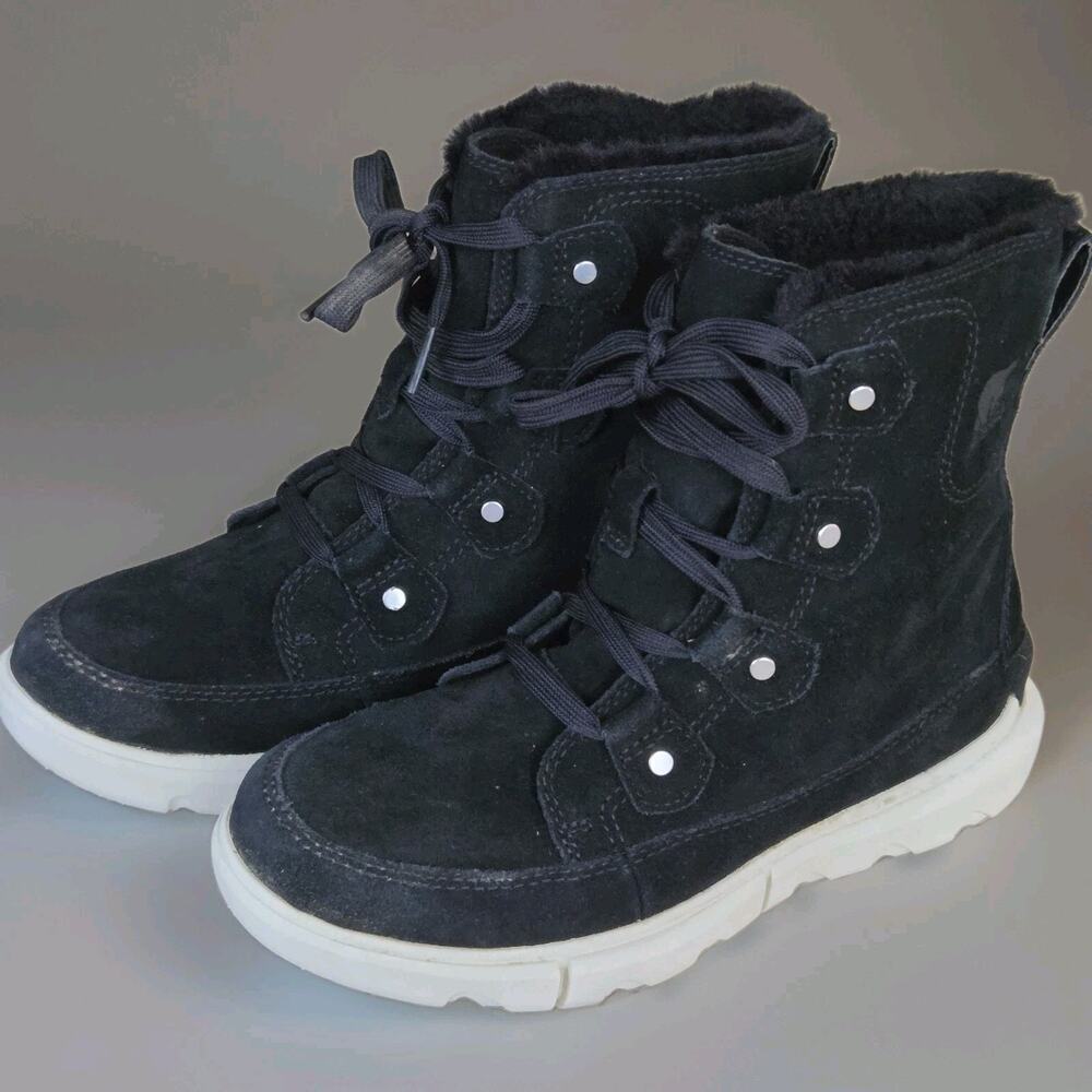 Sorel Women’s US 6 Explorer II Joan Black Waterproof Winter Boots